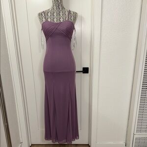 Azazie Purple Spaghetti Strap Maxi Gown for Prom